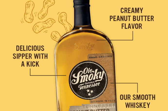 OLE SMOKY PEANUT BUTTER WHISKEY GRAFIKA PROMOCYJNA
